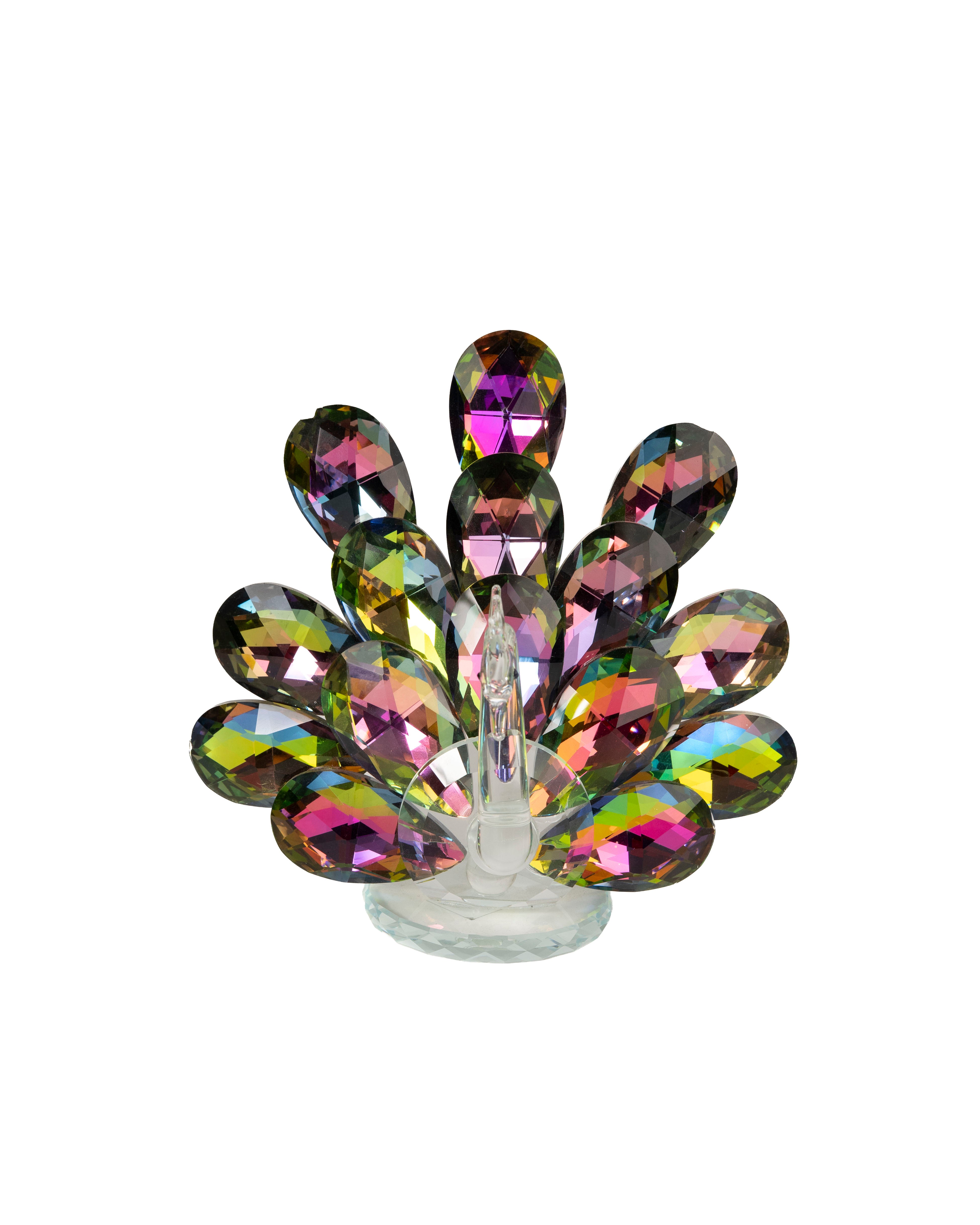 Colourful Crystal Peacock Figurines (Set of 2)