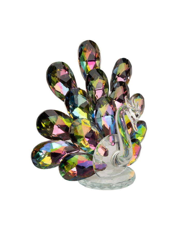 Colourful Crystal Peacock Figurines (DCG PEACOCK BIG/SMALL) (Set of 2)