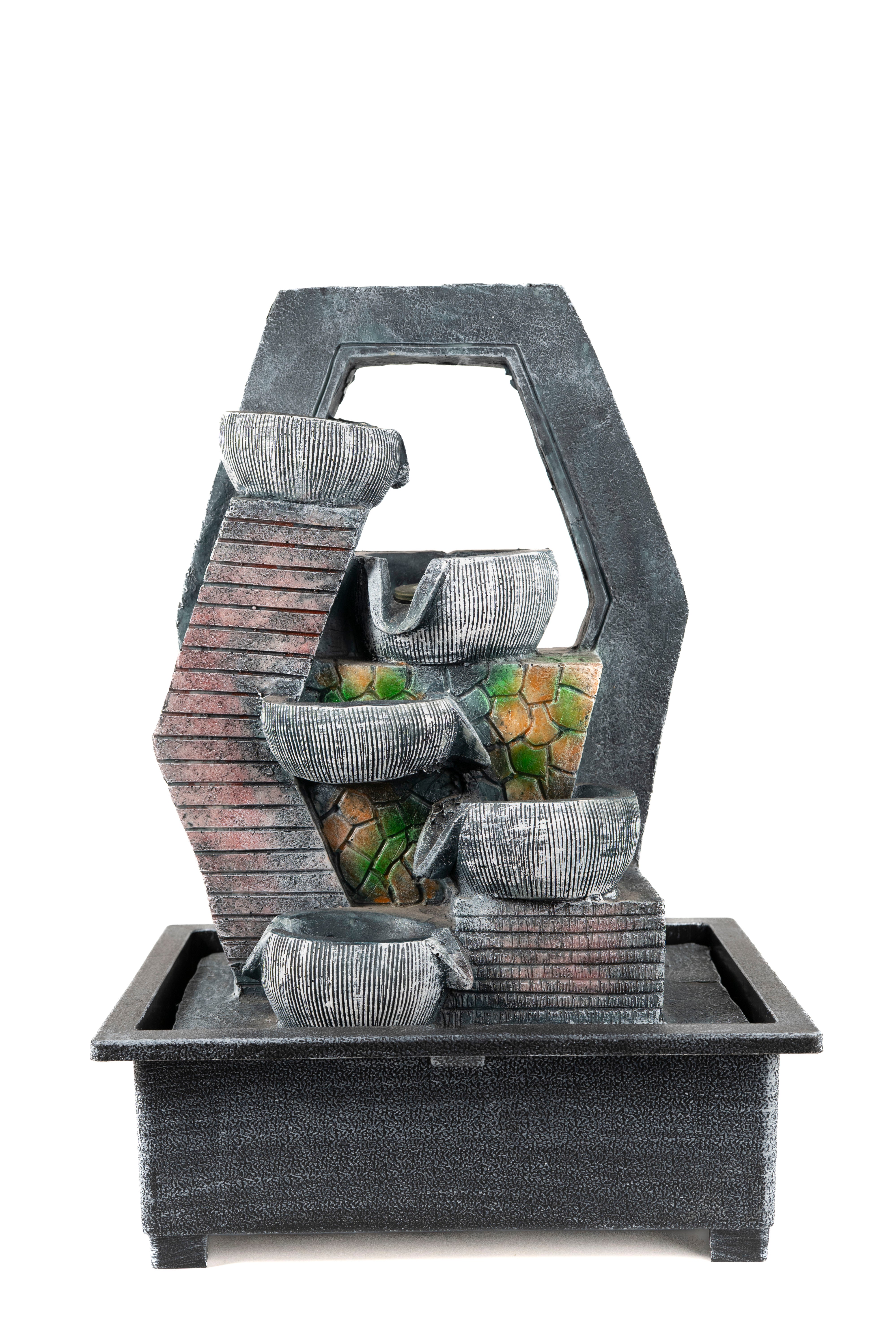 Elegant Geometric Bowls Fountain