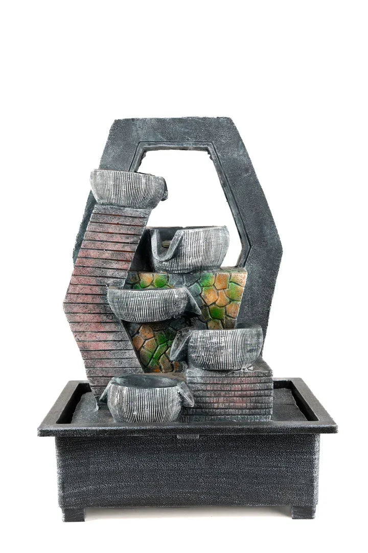 Elegant Geometric Bowls Fountain