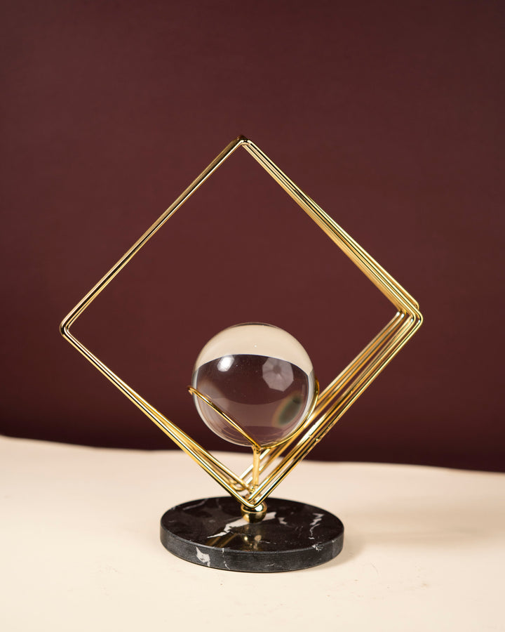 Modern Crystal Sphere & Golden Diamond Decor (DTA AW540)