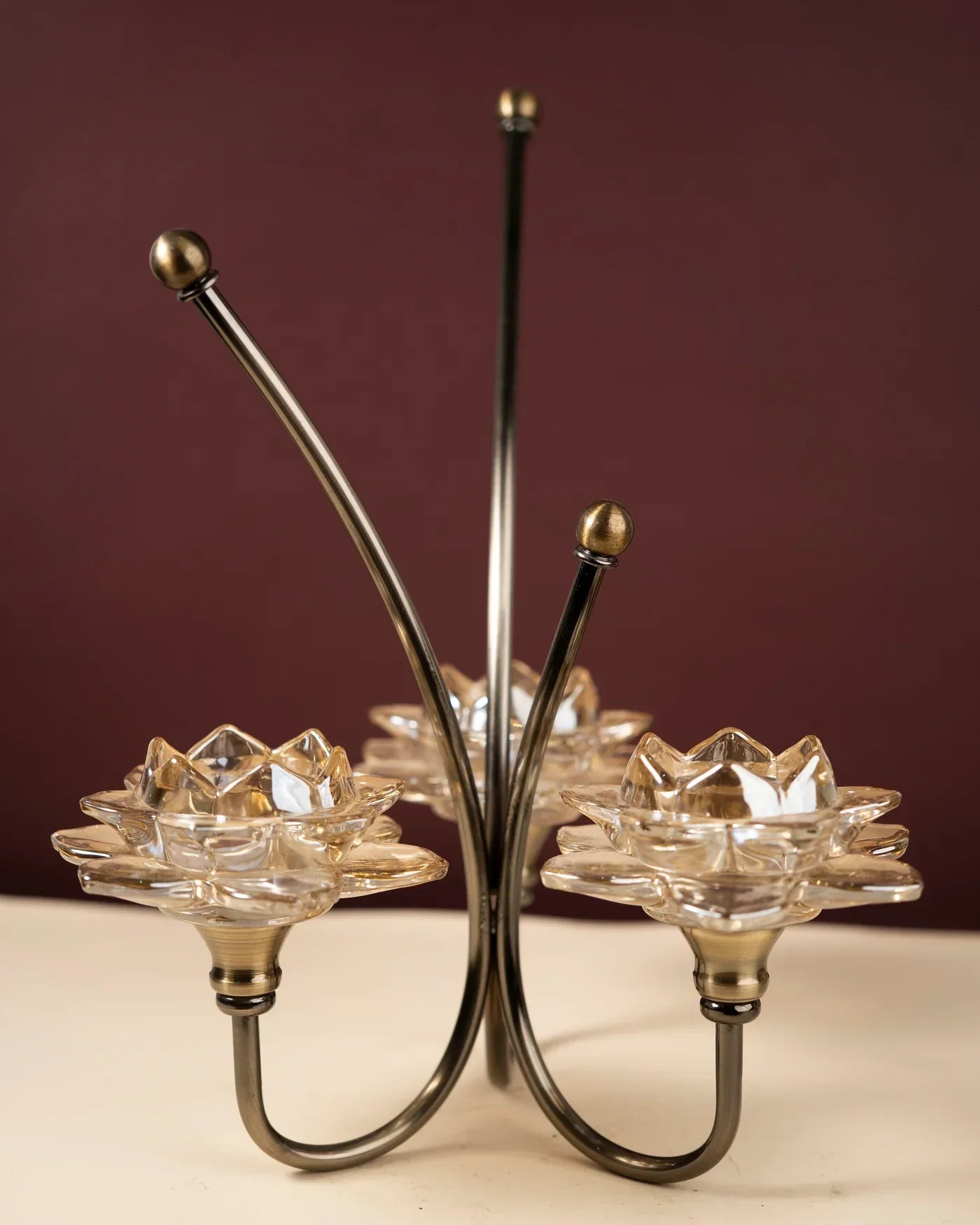 Designer Three-Light Candle Holder Stand