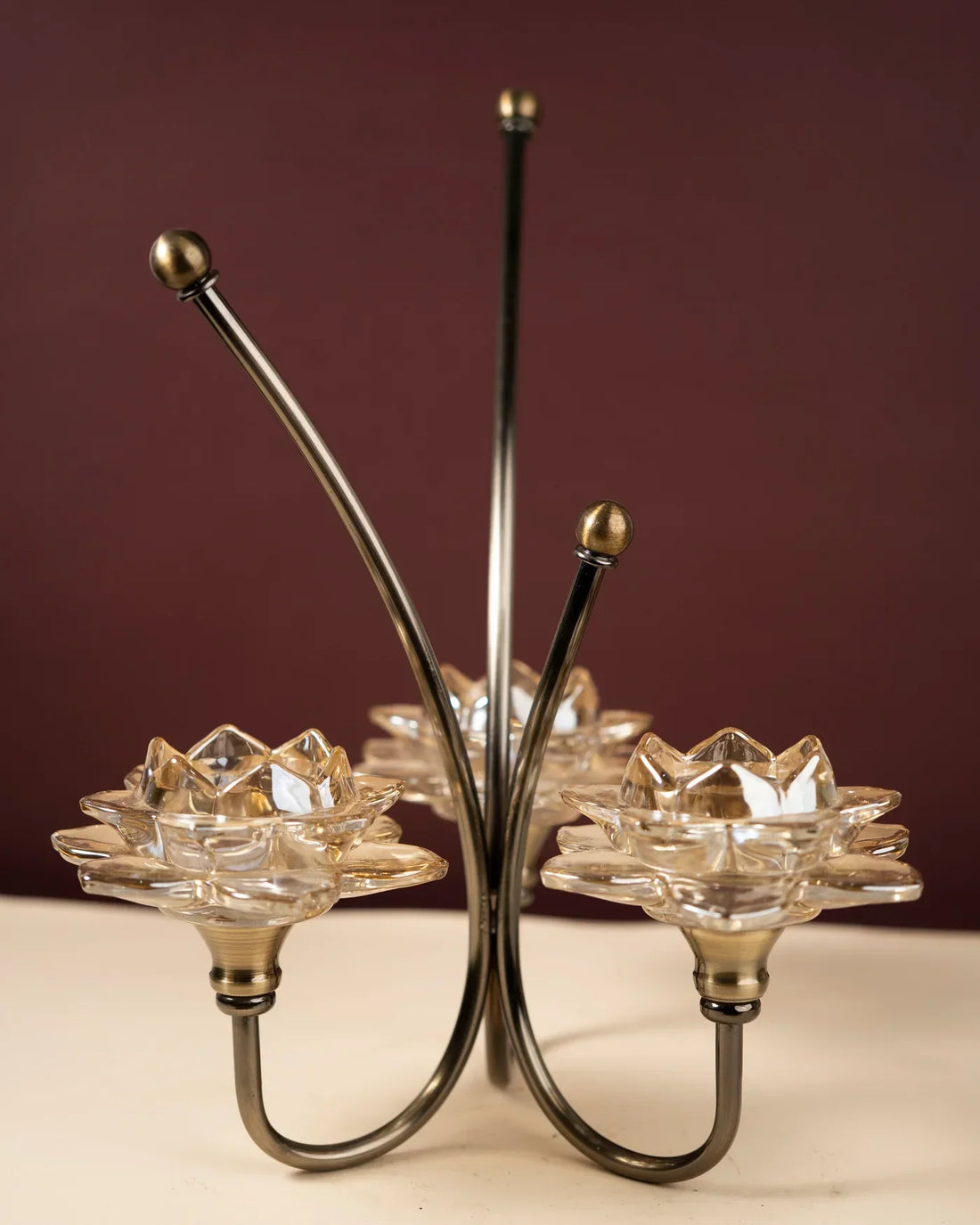 Designer Three-Light Candle Holder Stand
