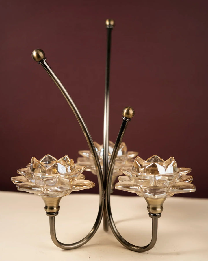 Designer Three-Light Candle Holder Stand