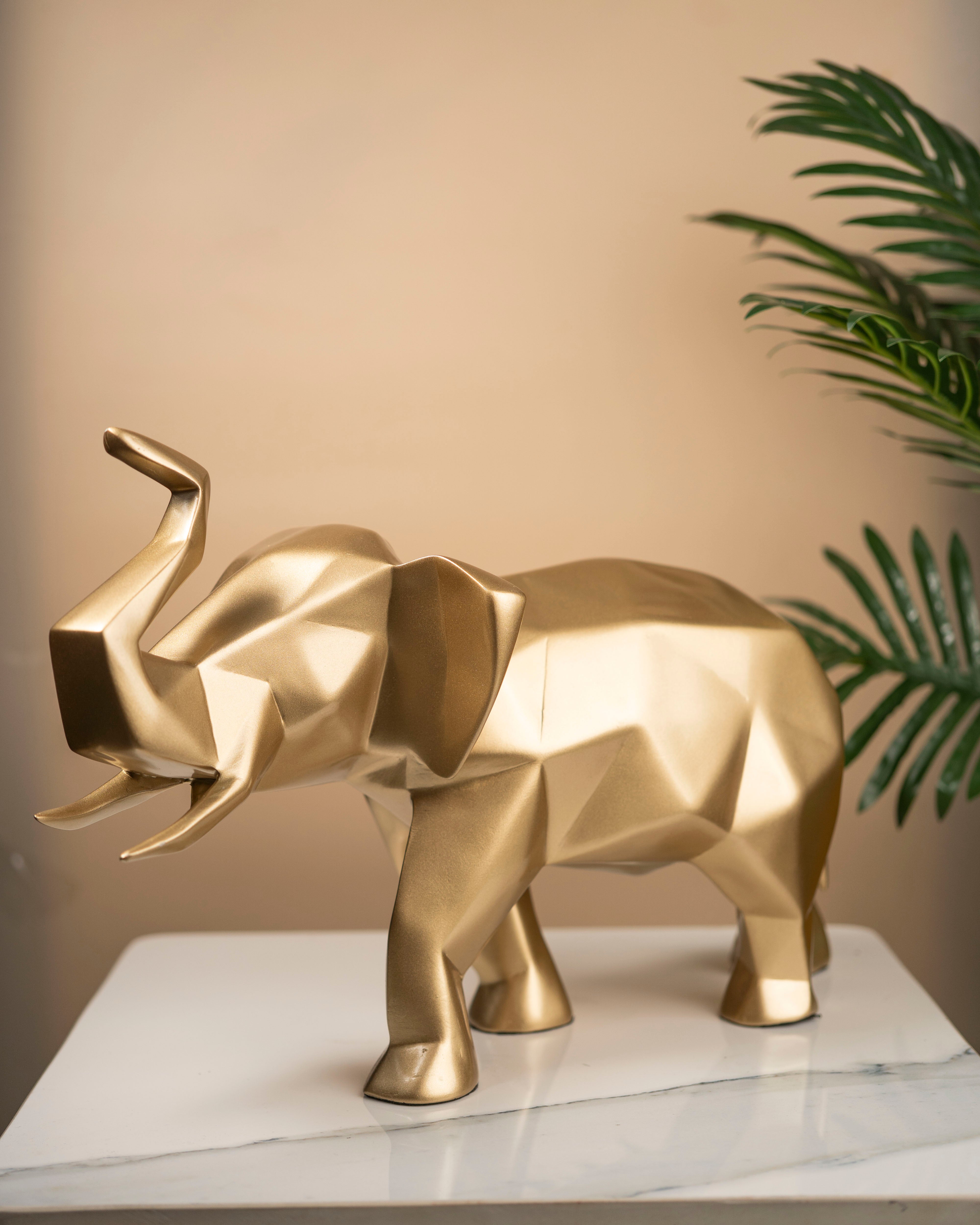 Modernistic Geometric Elephant sculpture