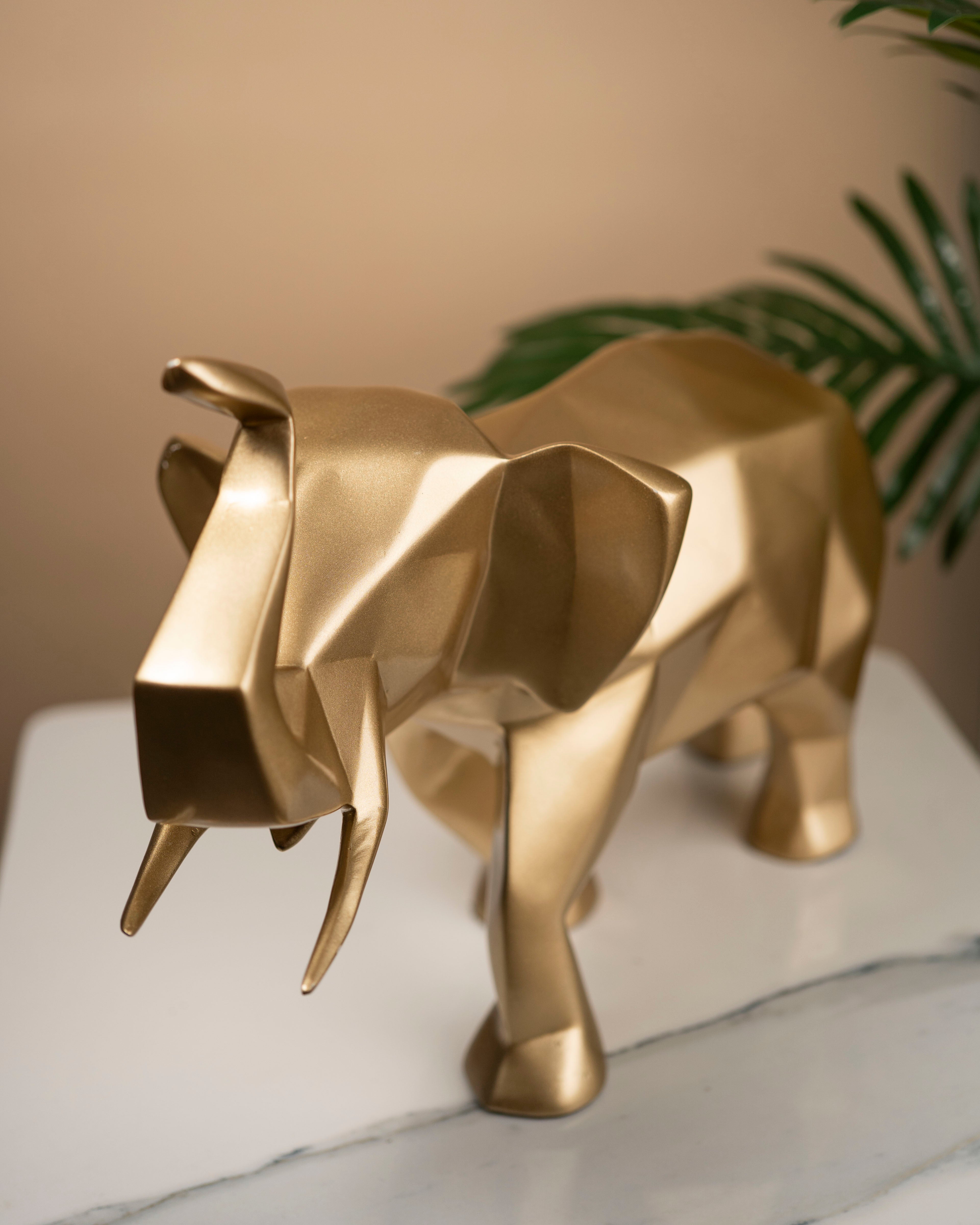 Modernistic Geometric Elephant sculpture
