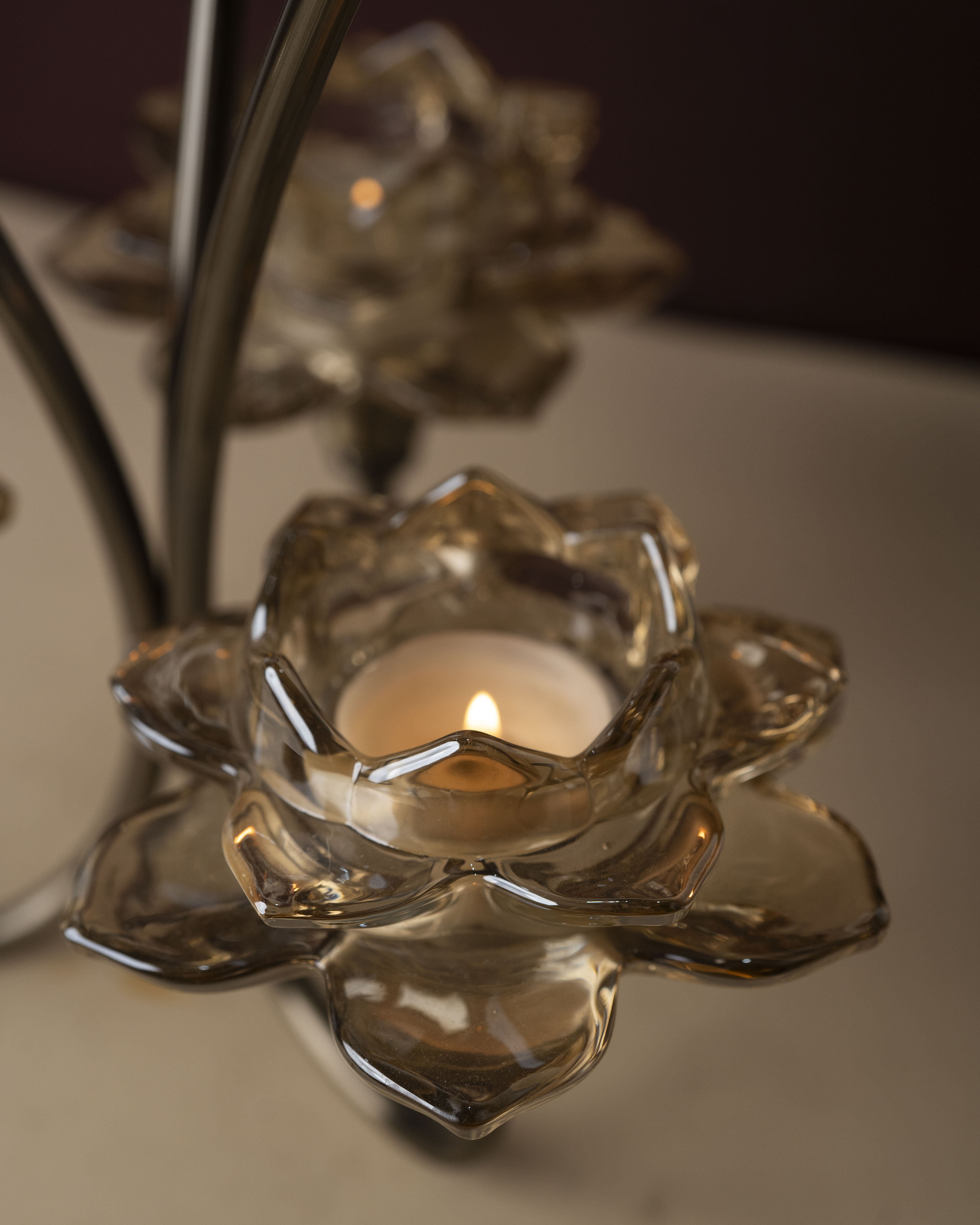 Designer Three-Light Candle Holder Stand